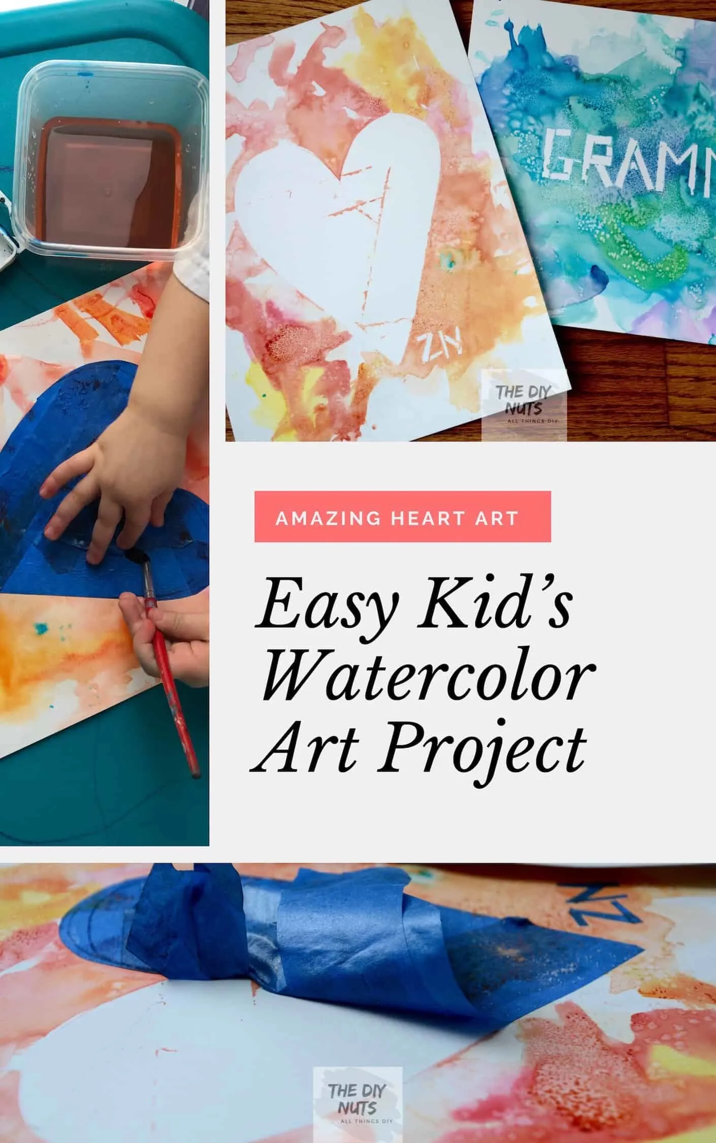 How to create an easy watercolor art project kids
