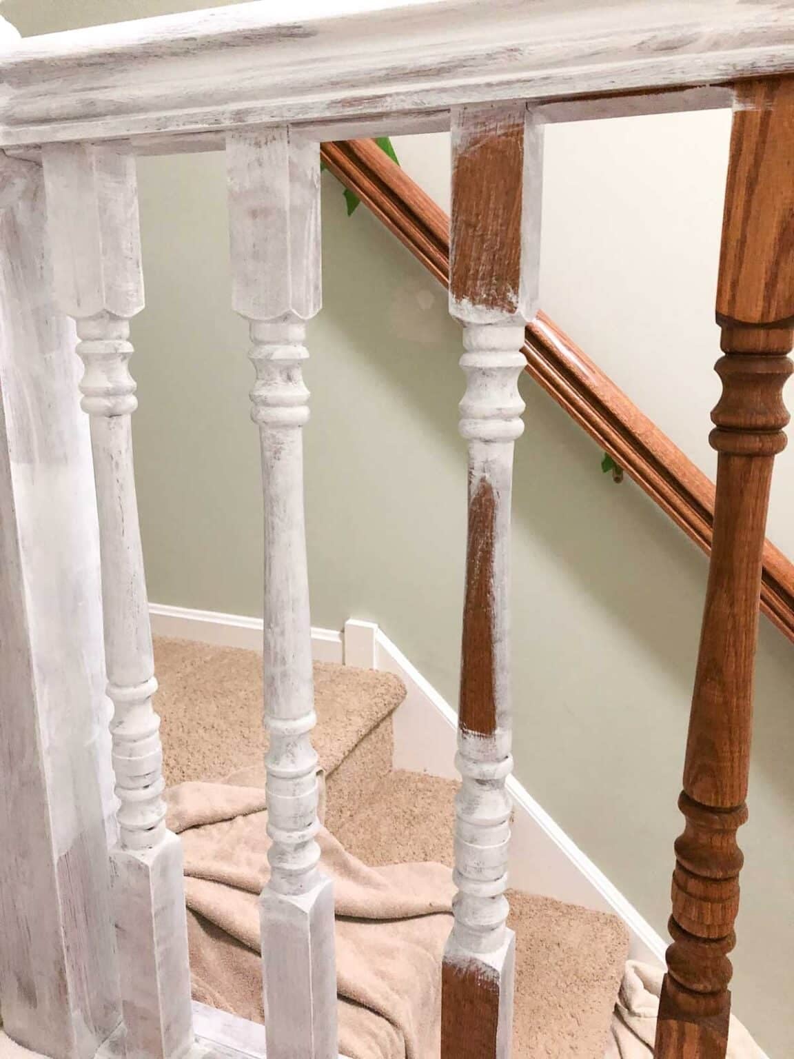 How To Easily Paint Stair Railings, Spindles & Banisters - The DIY Nuts