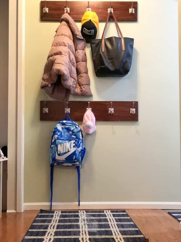 Double Wall Mounted Diy Coat Rack, How High Should A Coat Rack Be Hung On The Wall