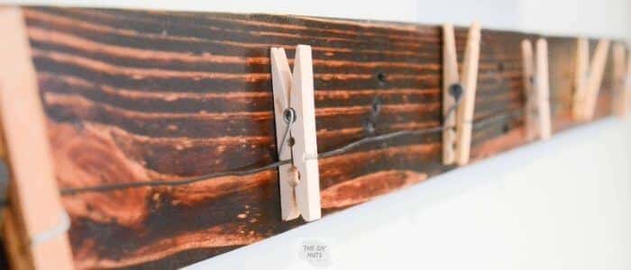 Wooden Art Display with clothespin