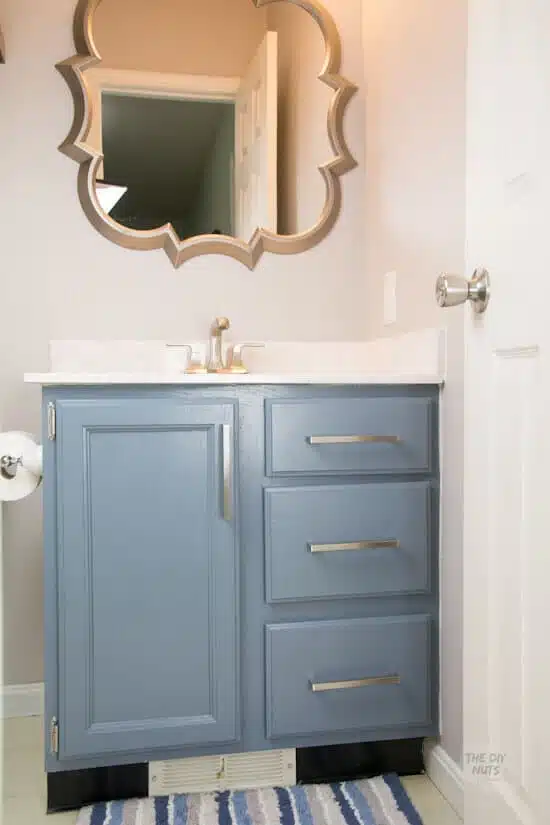 How To Paint Bathroom Vanity Cabinets That Will Last The Diy Nuts - Best Dark Grey Paint For Bathroom Vanity
