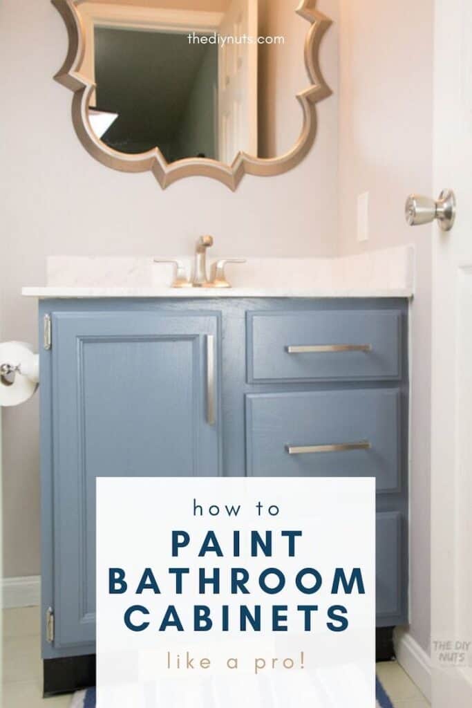 How To Paint Bathroom Vanity Cabinets, Blue Bathroom Cabinets Painted