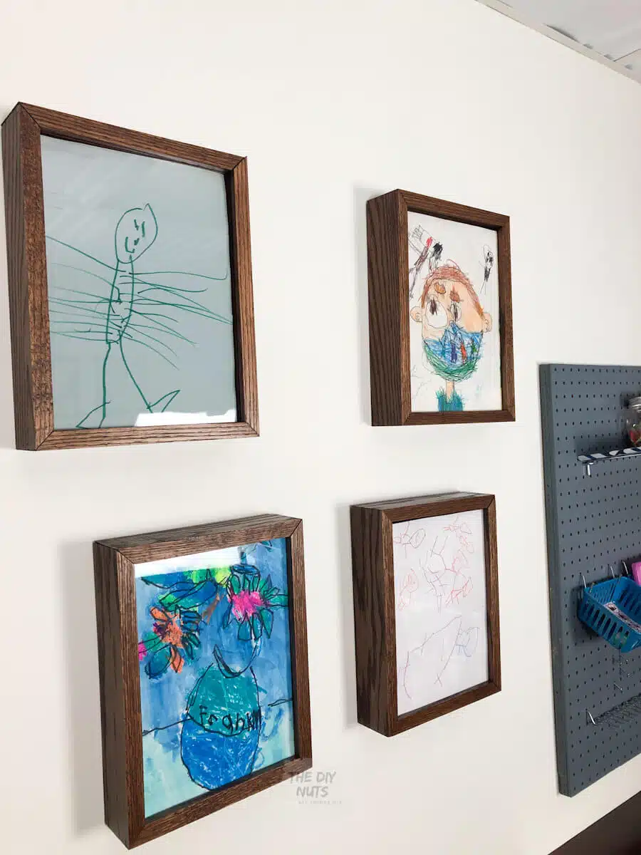 DIY art displays with DIY wooden frames