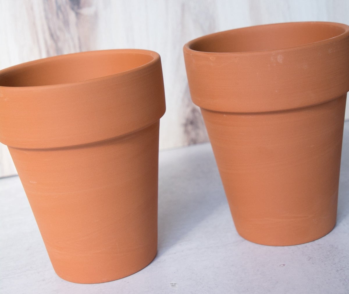 2 medium terracotta pots.
