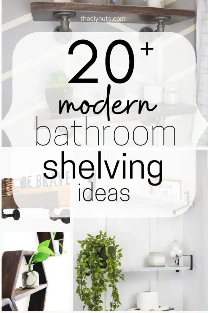 21 Bathroom Shelf Ideas To Finally Figure Out What Put Over Your Toilet The Diy Nuts - Bathroom Stand Decor Ideas