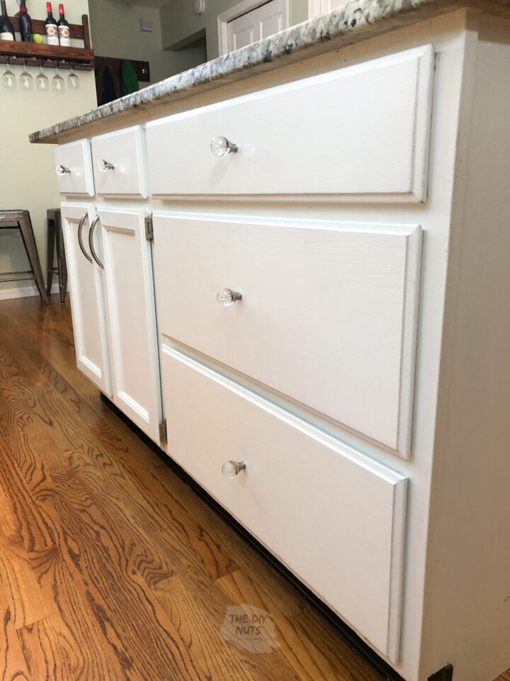 How To Repaint Painted Cabinets (Our Green Kitchen Cabinets) - The DIY Nuts