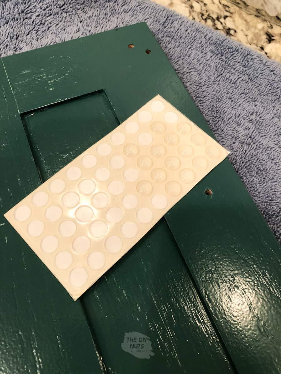 plastic bumpers used on back of painted cabinet door