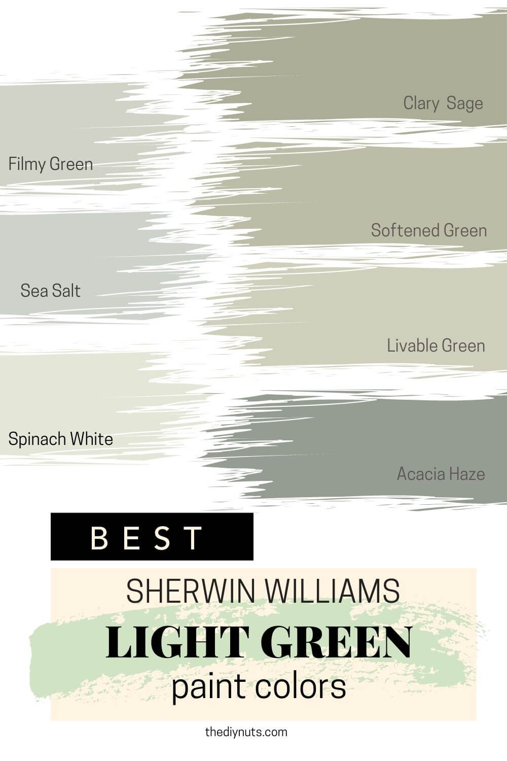 Sherwin Williams Light Green Paint Colors with variety of greens with names
