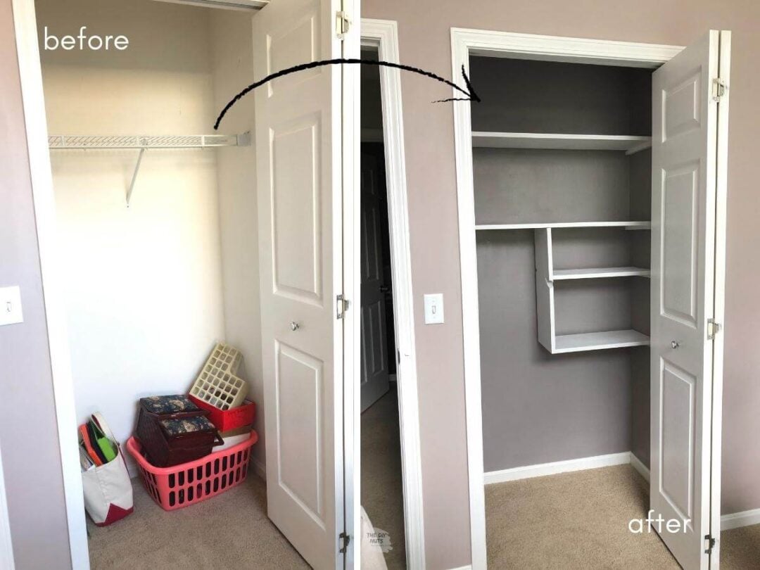How to Build DIY Closet Shelves - The DIY Nuts