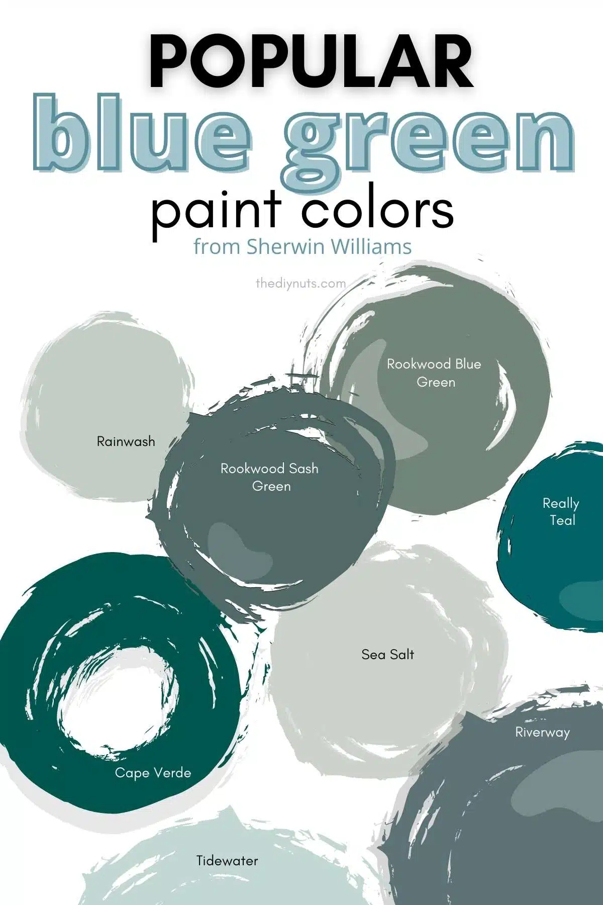 different blue green paint colors with text popular blue green paint colors.