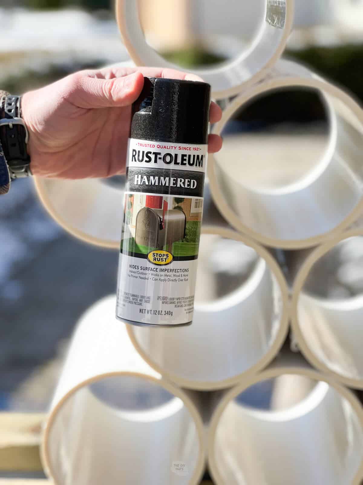 paint used to spray paint PVC pipes.