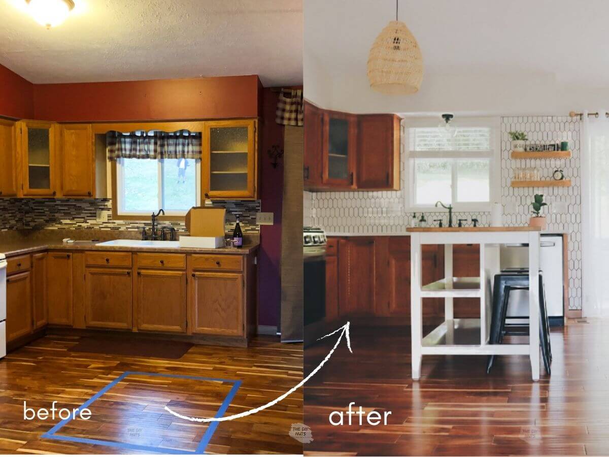 How To Make Oak Kitchen Cabinets Look Modern Without Painting The Diy Nuts