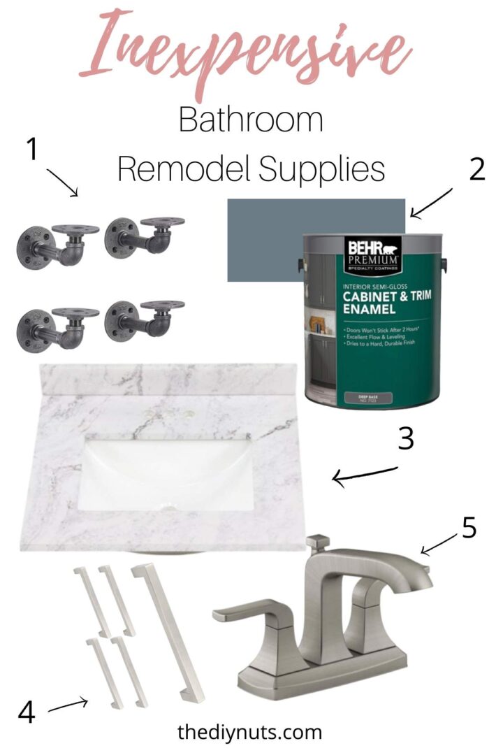 5 Ways To Cheaply Update Your Small Bathroom - The DIY Nuts