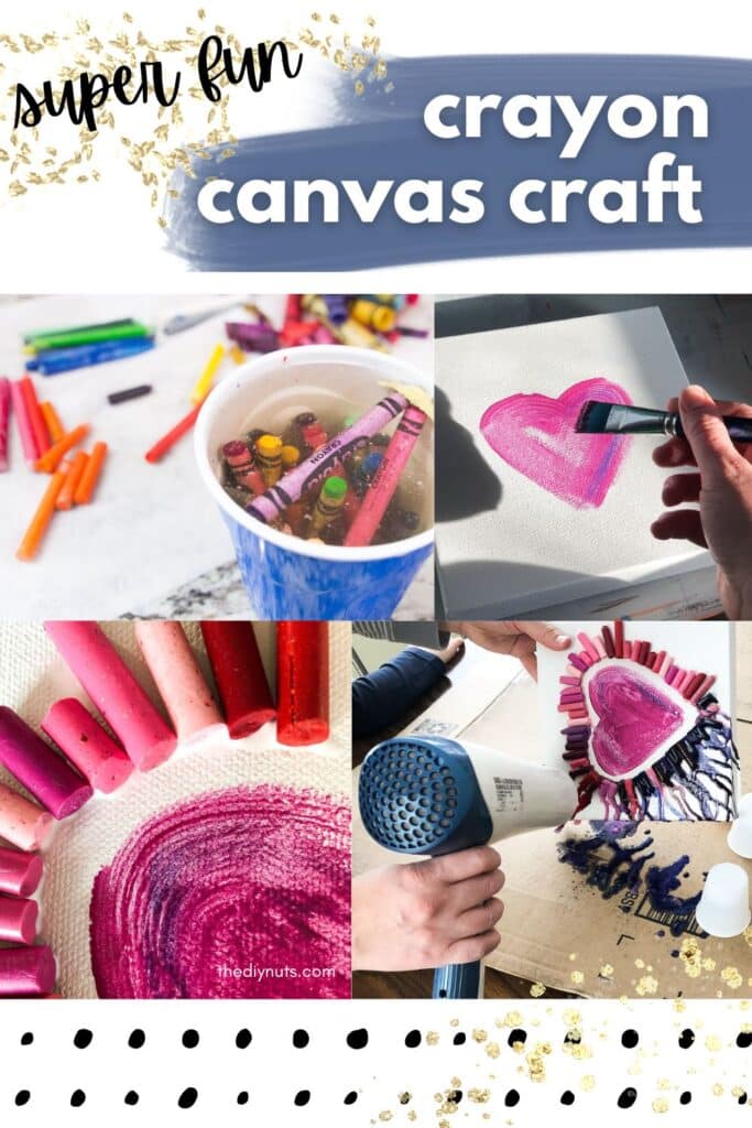 steps on how to melt crayons on canvas with text super fun crayon canvas craft.