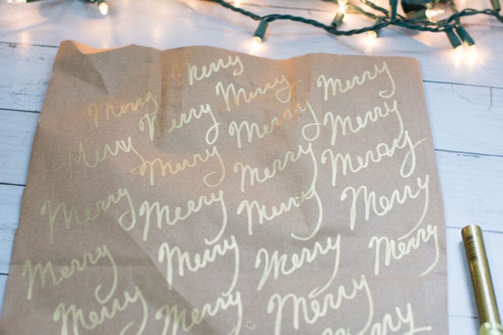Easy Homemade Word Wrapping Paper - The DIY Nuts