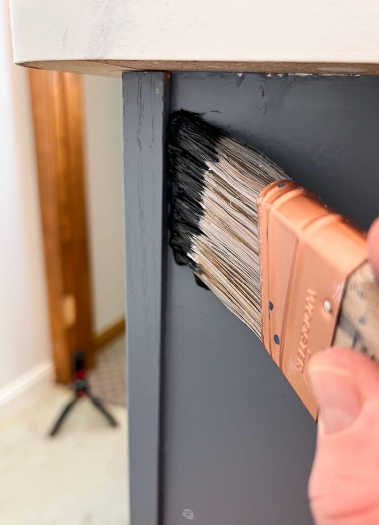 How To Repaint Bathroom Vanity Black The DIY Nuts