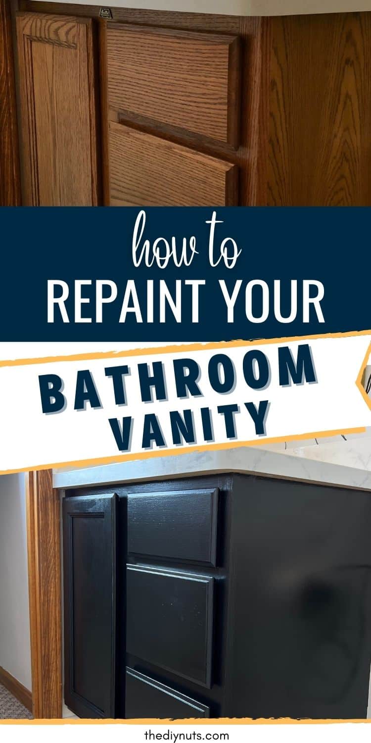 How To Repaint Bathroom Vanity Black The DIY Nuts