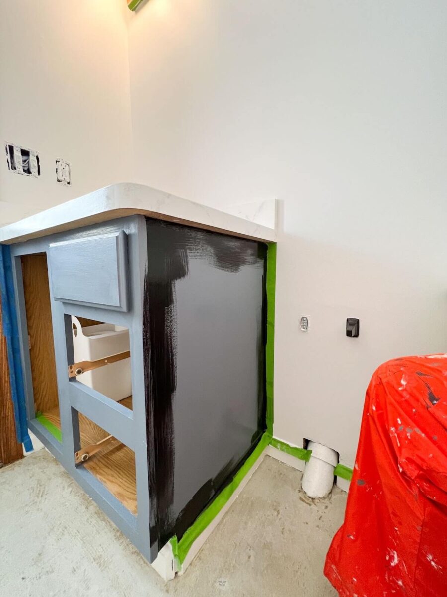 How To Repaint Bathroom Vanity Black The DIY Nuts