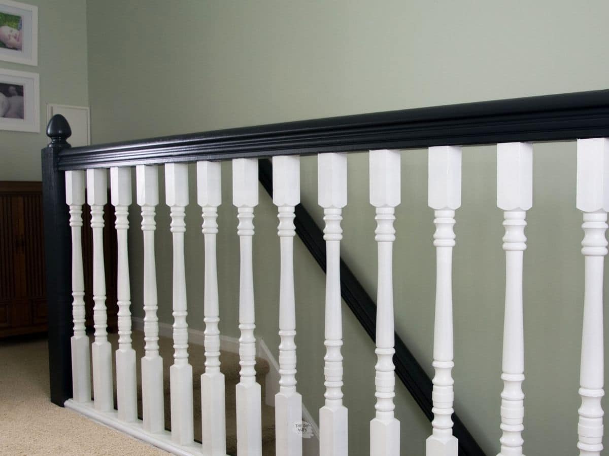 How To Easily (re)Paint Your Stair Handrail & Banister Black