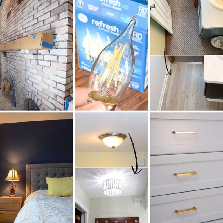 collage of home improvement ideas.